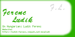 ferenc ludik business card